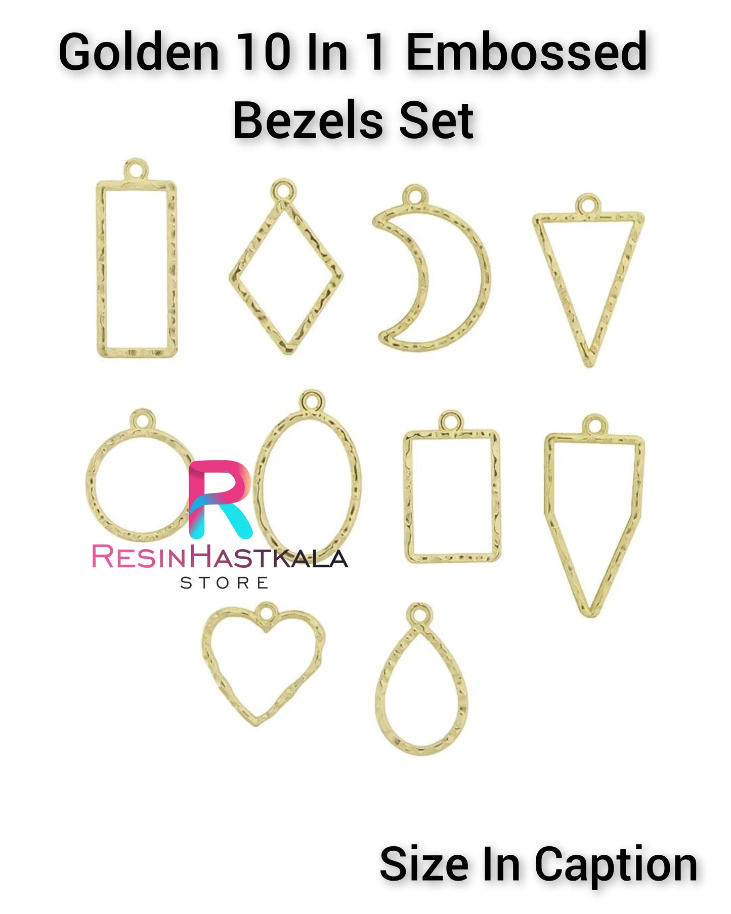 Golden 10 In 1 Embossed Bezels Set