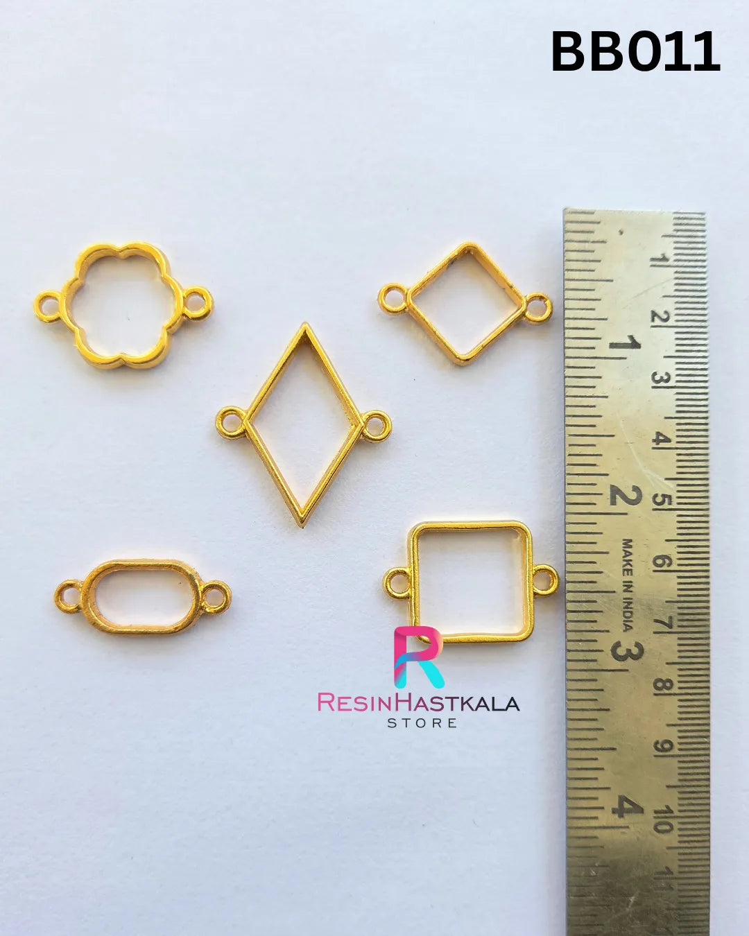 Golden Bracelet / Rakhi Bezel (BB011) – 5 Pieces