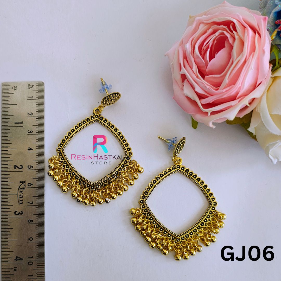 Golden Earring Bezel/Jumkha (GJ06)