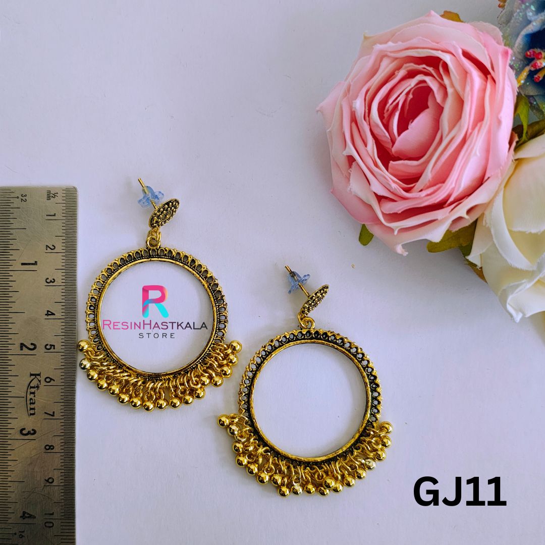 Golden Earring BezelJumkha (GJ11)