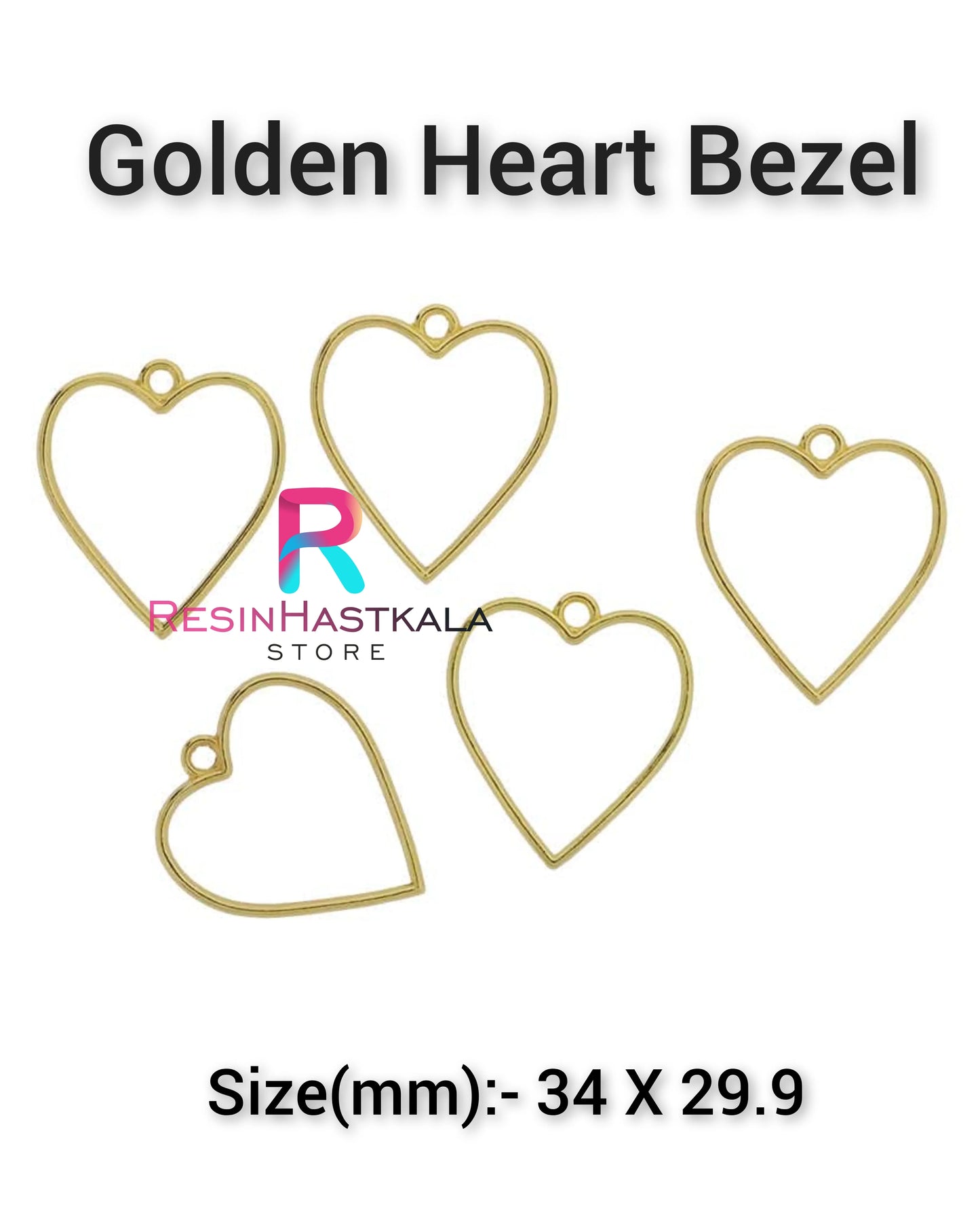 Golden Heart Bezel (5 Piece)