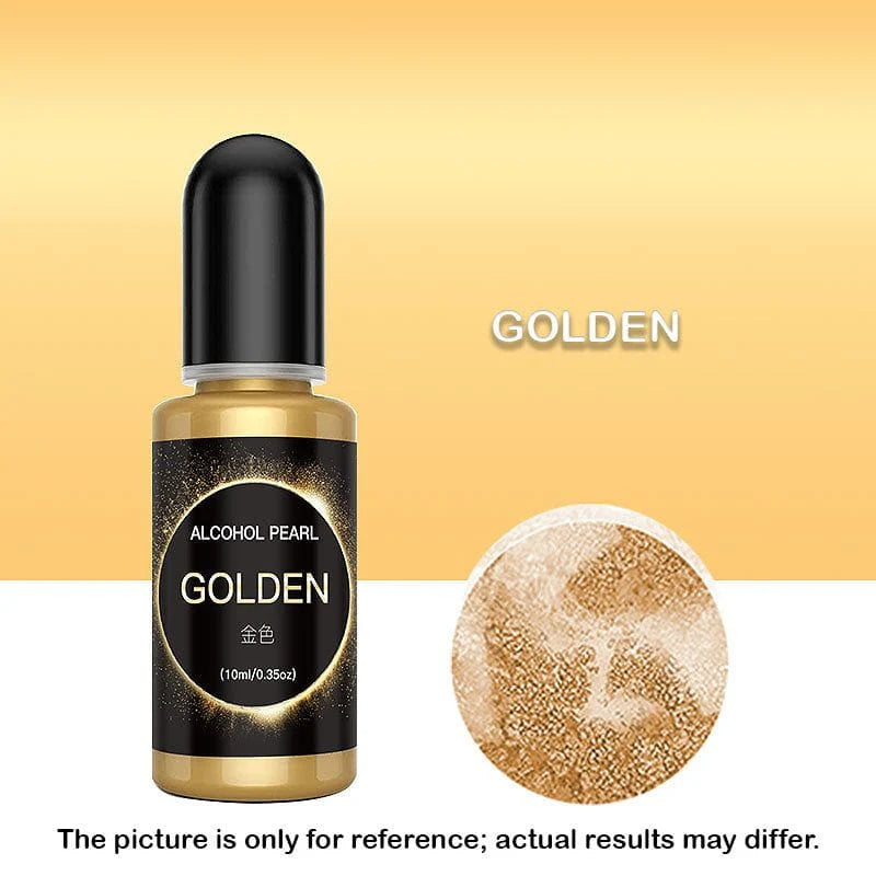 Golden Metallic Alcohol Ink
