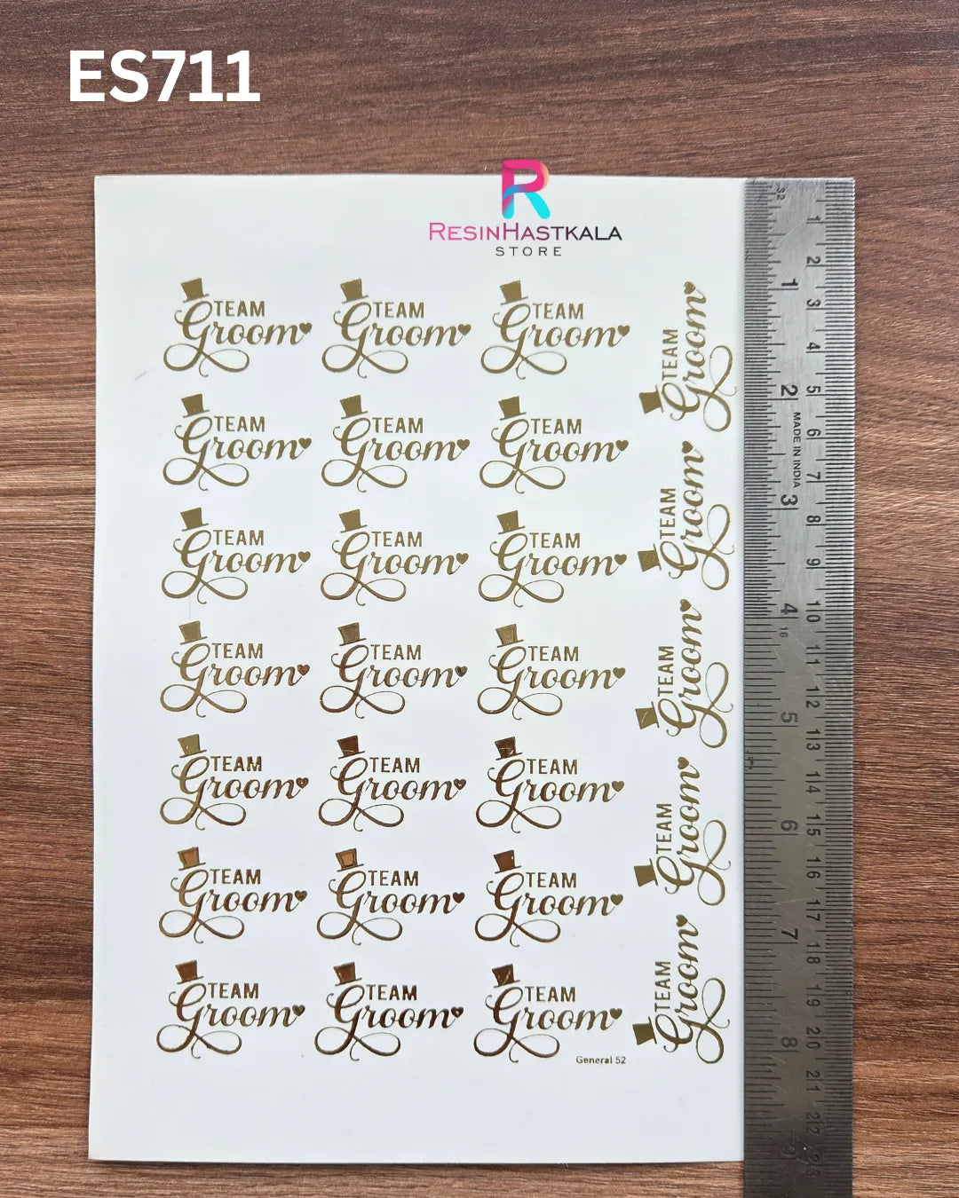 Golden Quotes & Mix Design Embossed Sticker - A5 SIZE (ES711)