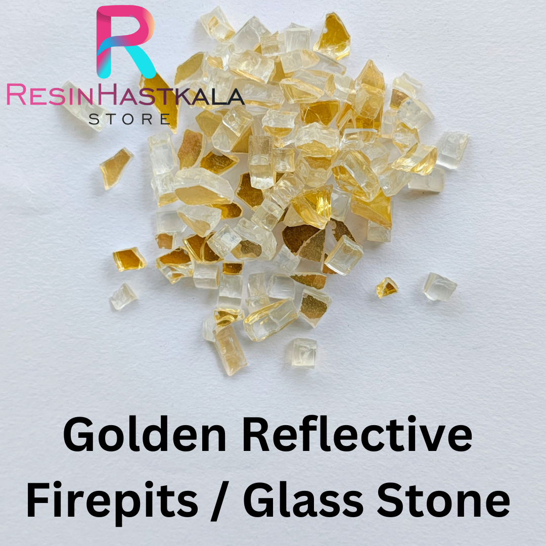 Golden Reflective Firepits / Glass Stone