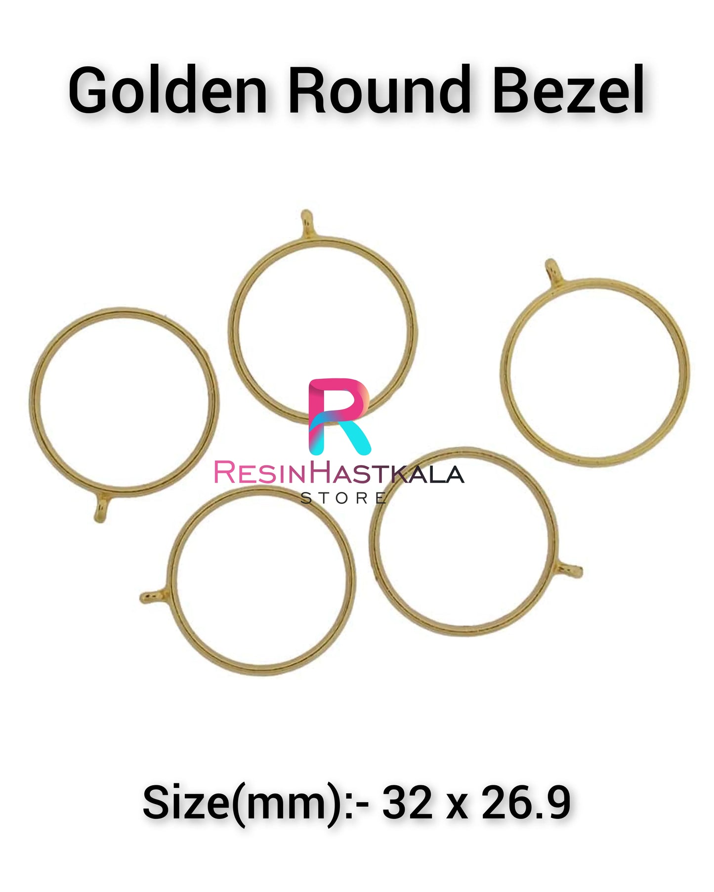 Golden Round Bezel (5 Piece)