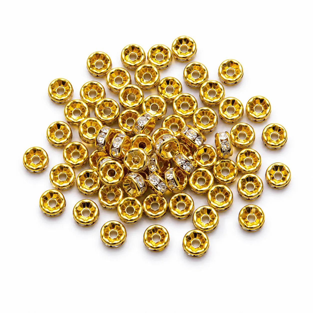 Golden Small Rakhi Diamond Ring (4 MM) (50 Piece Approx)