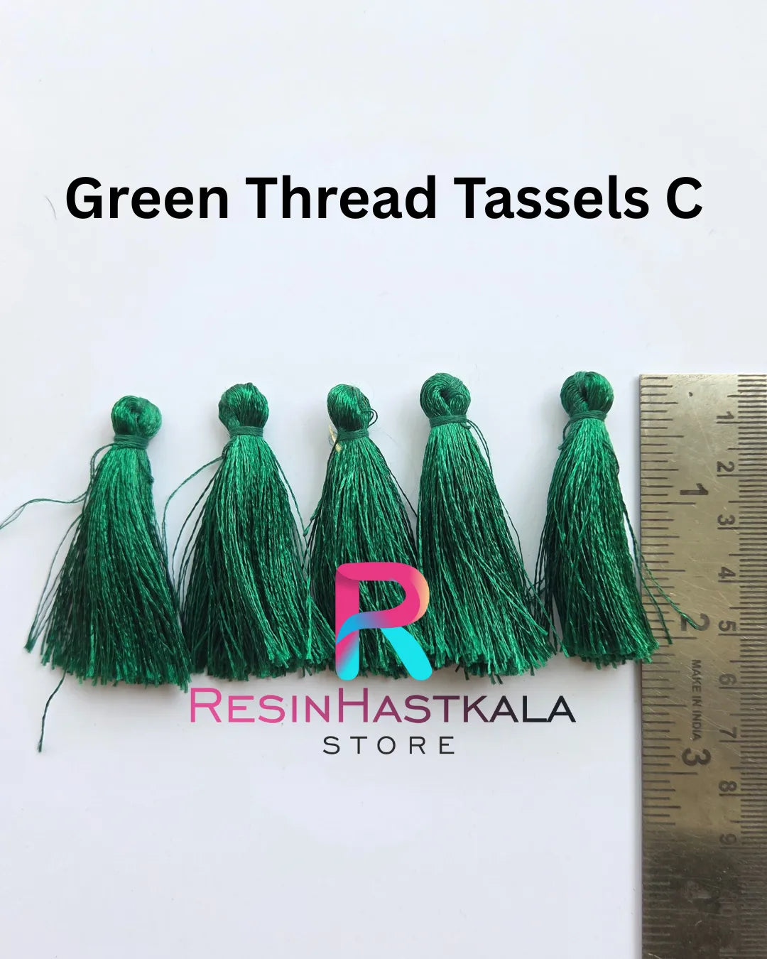 Green Thread Tassels C (10 Piece)