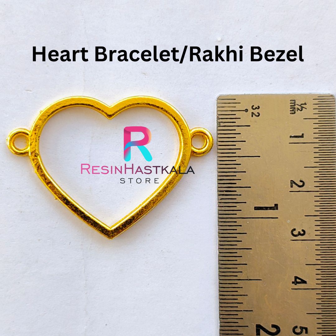 Heart Bracelet/Rakhi Bezel (5 Piece)