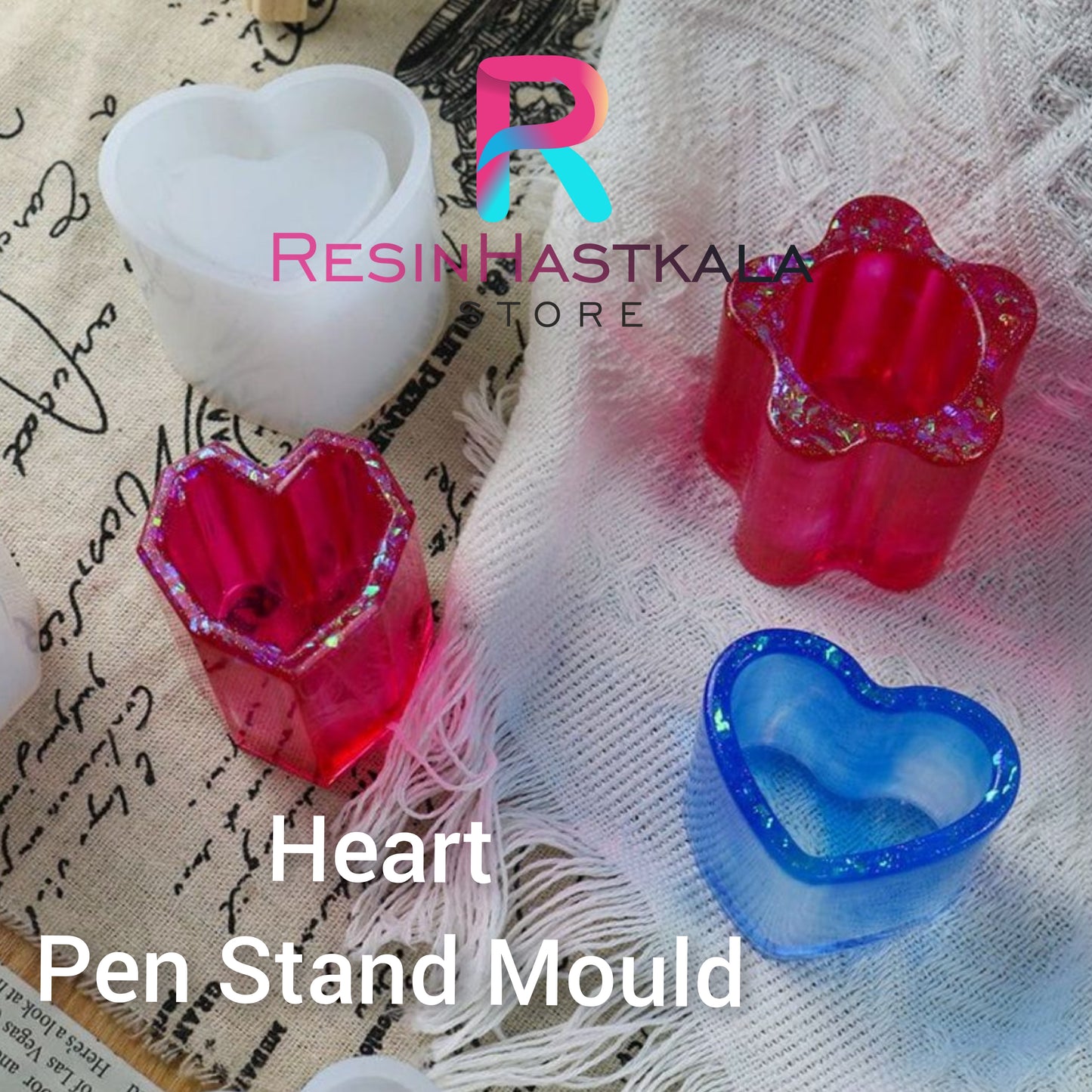 Heart Pen Holder/ Stand Mould