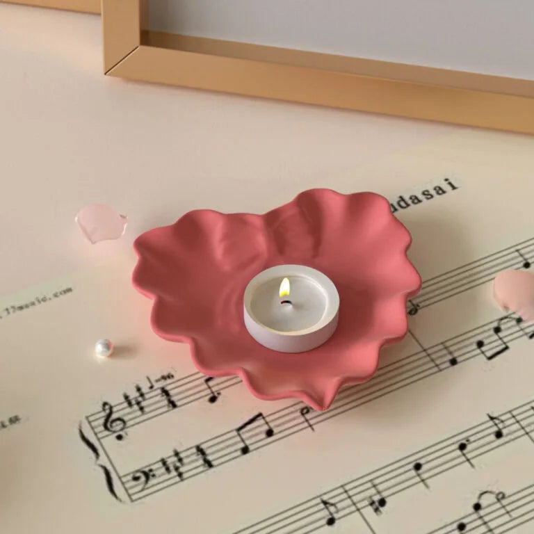 Heart Shaped Tray Mould with Waves & Bow