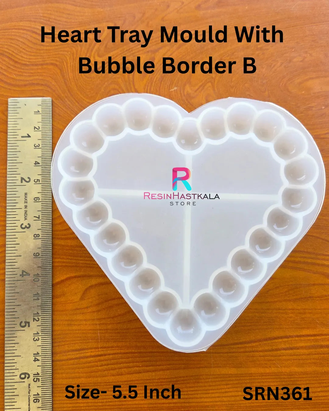 Heart Tray Mould With Bubble Border B