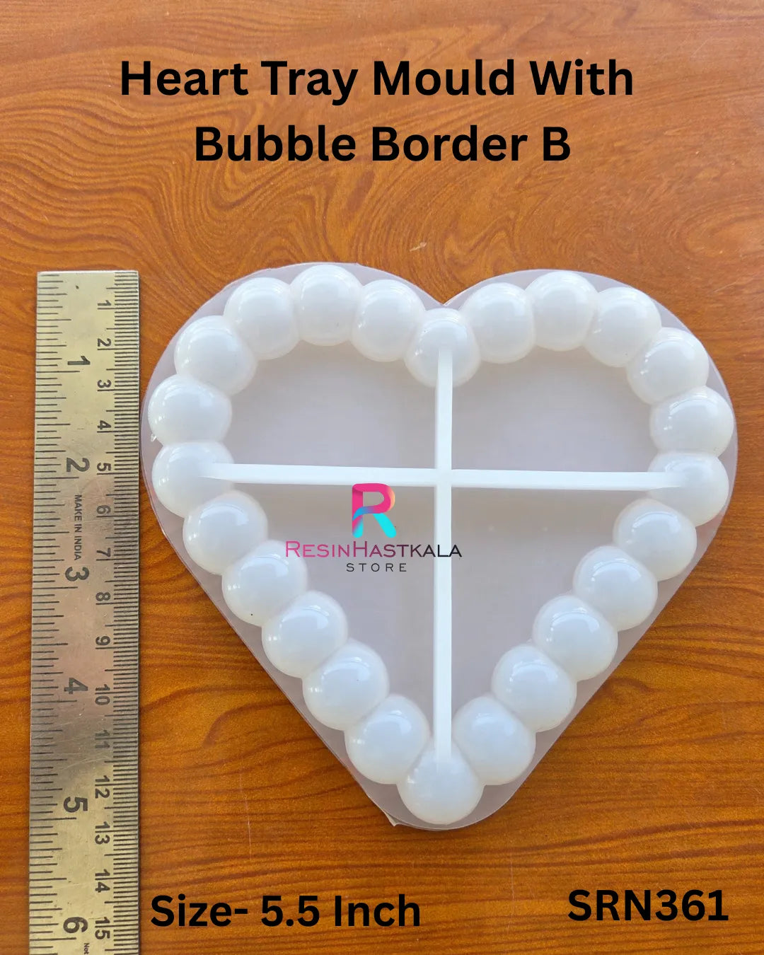 Heart Tray Mould With Bubble Border B