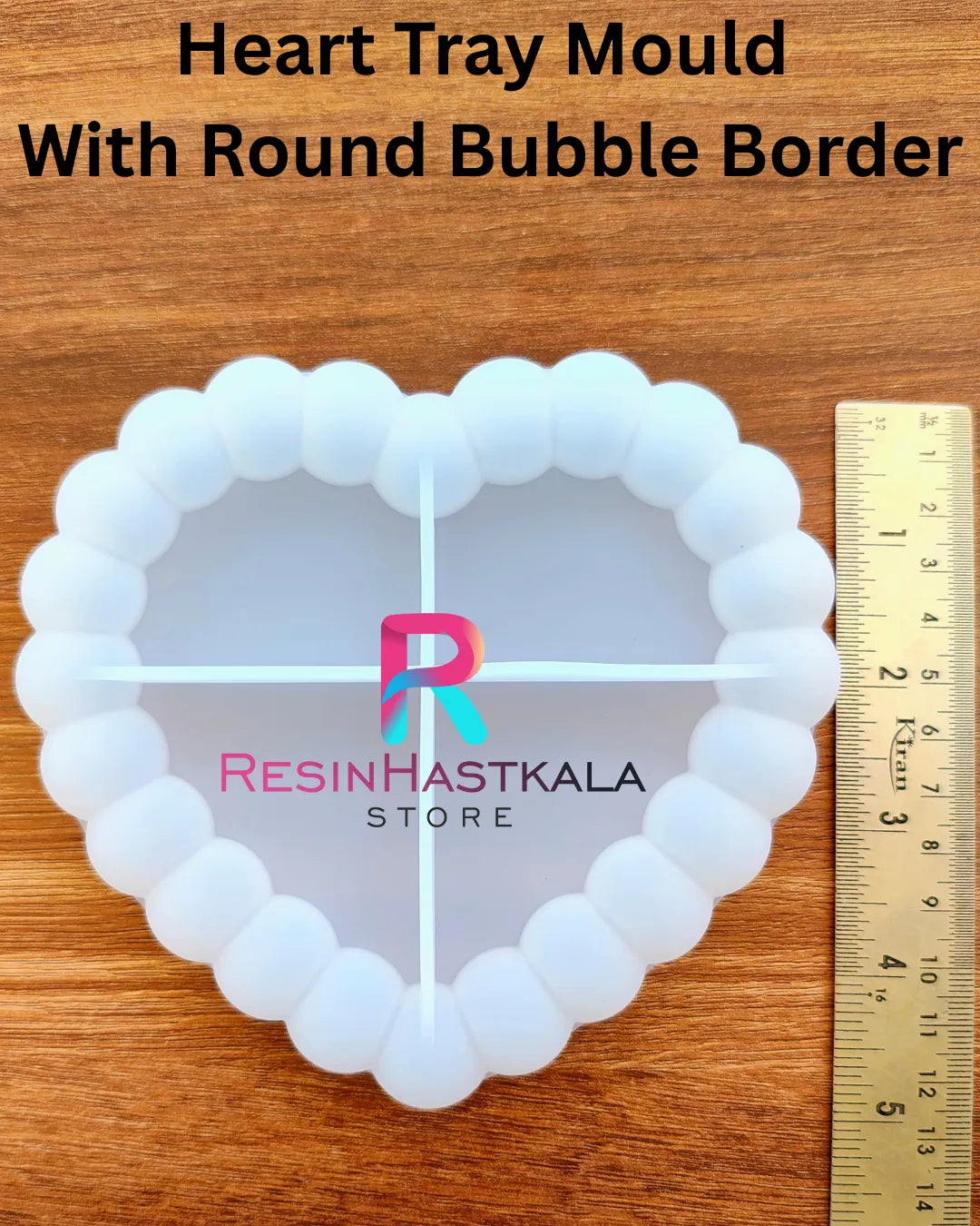 Heart Tray Mould With Round Bubble Border