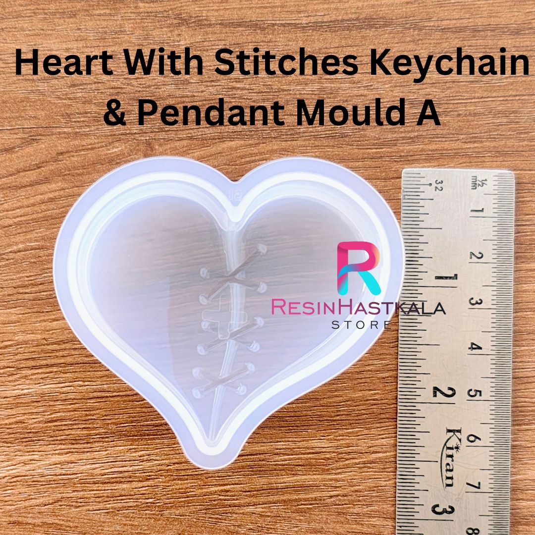 Heart With Stitches Keychain & Pendant Mould A