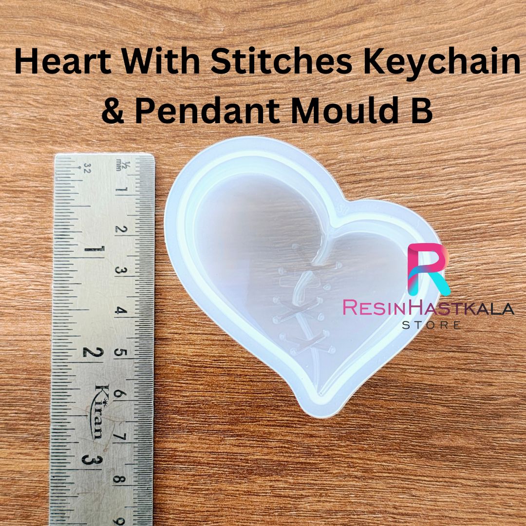 Heart With Stitches Keychain & Pendant Mould B