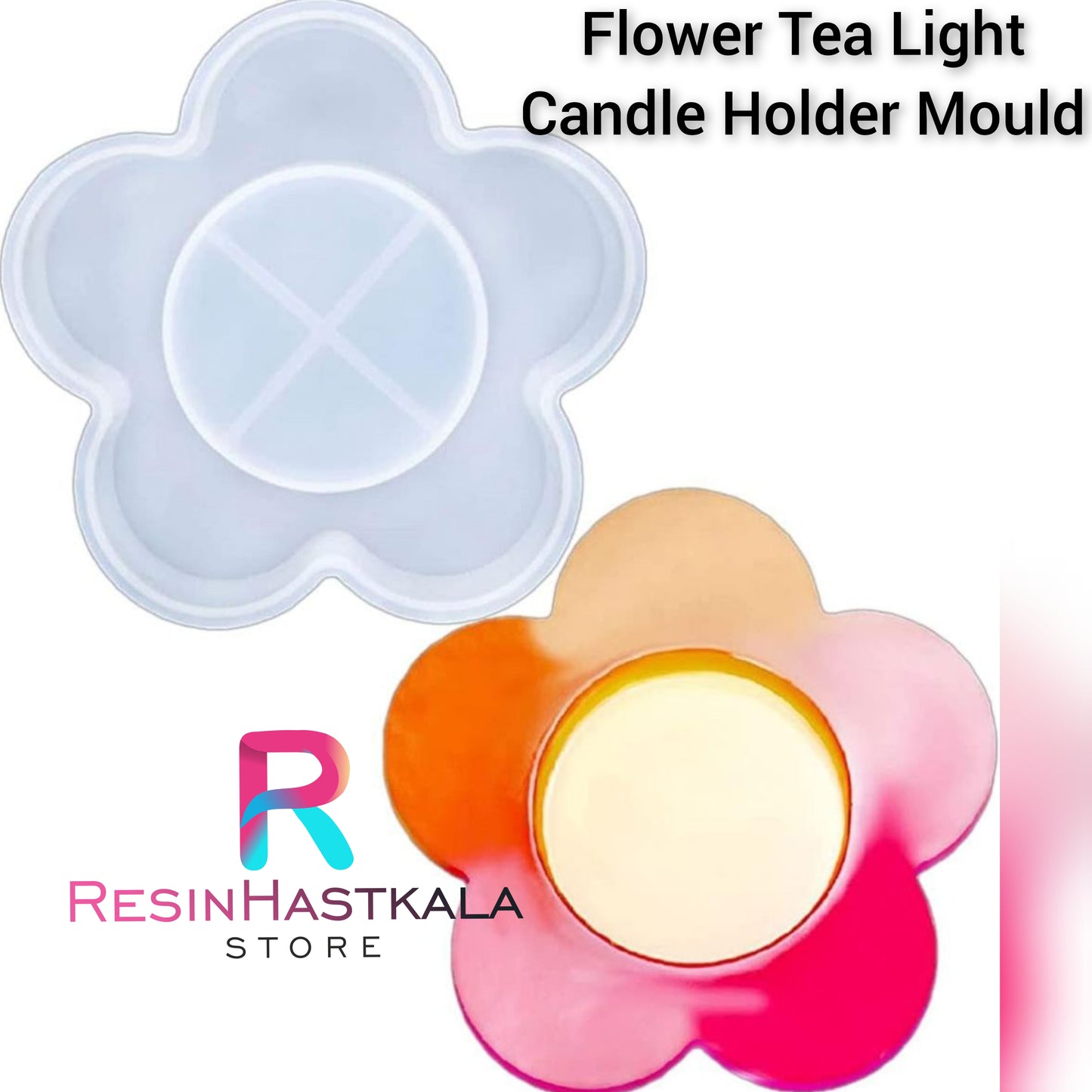 5 Kali Flower Tea Light Candle Holder Mould