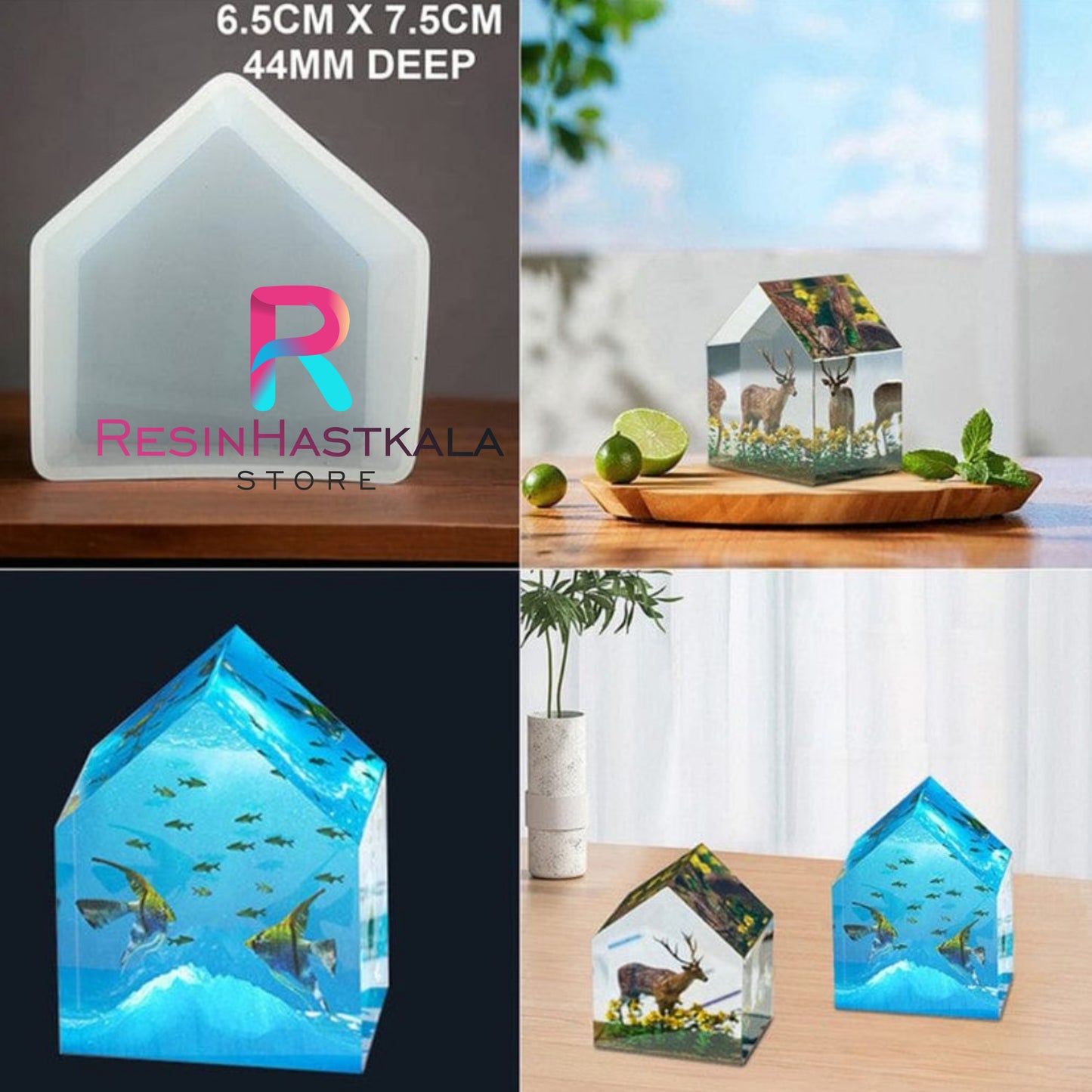 Small Home / House 44Mm Deep Casting Mould