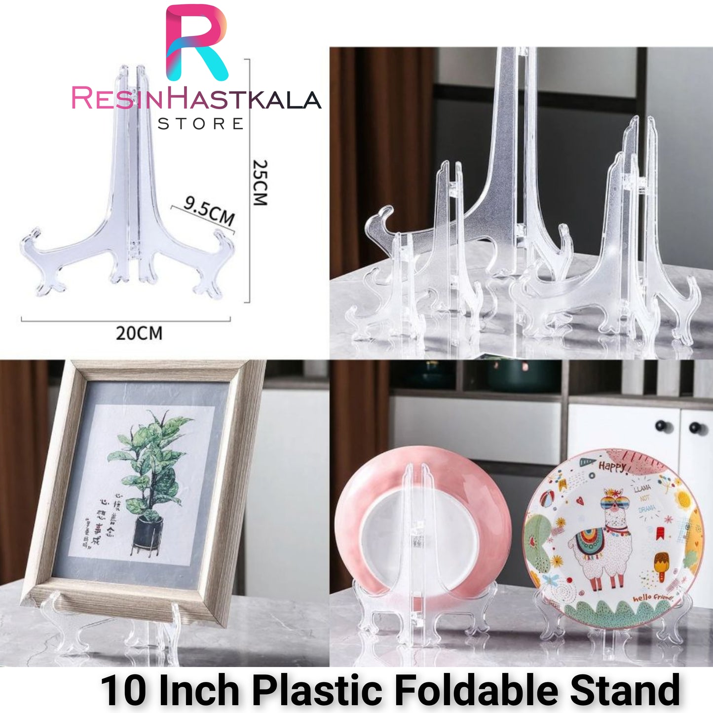10 Inch Plastic Foldable Stand