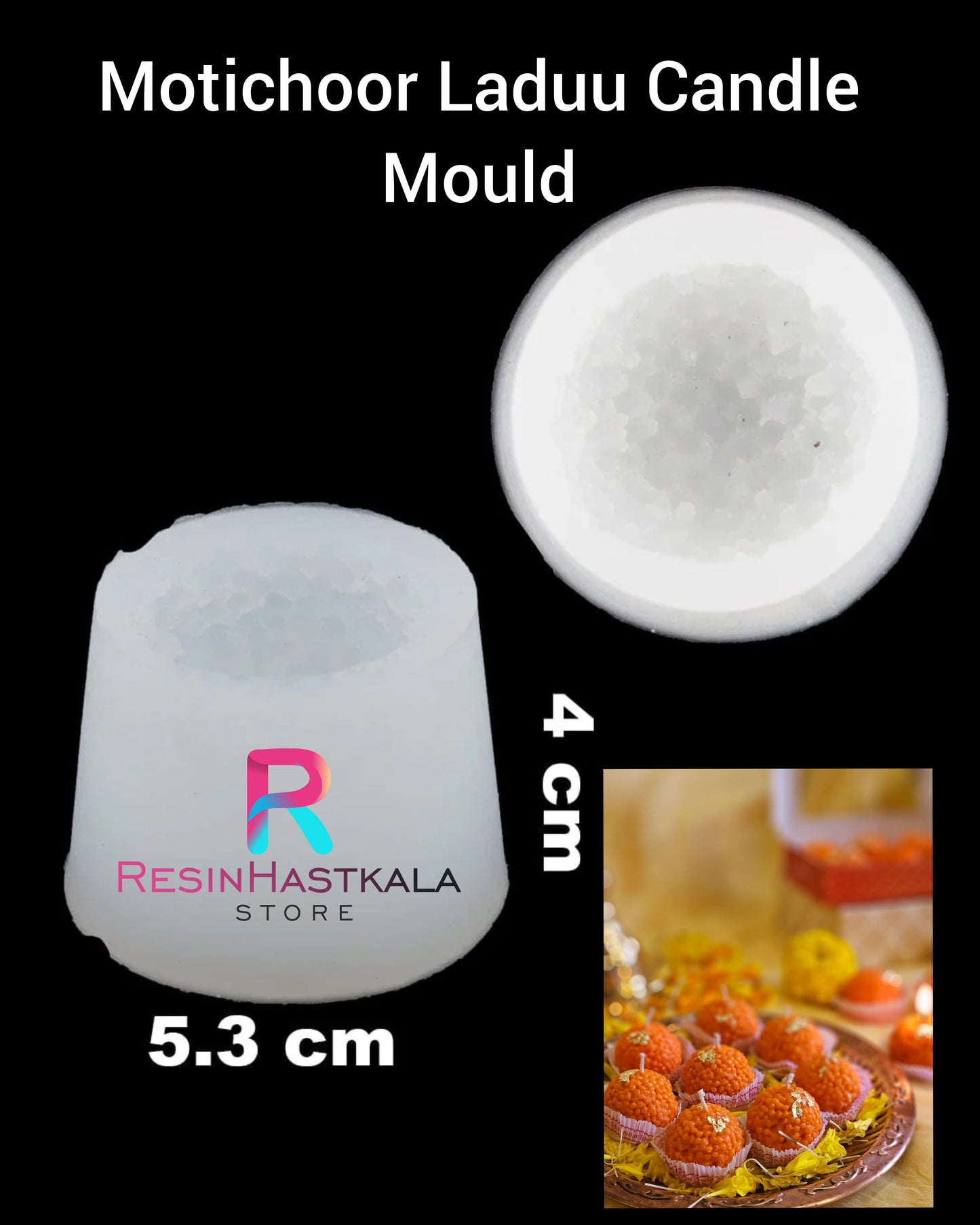 Motichoor Laduu Candle Mould