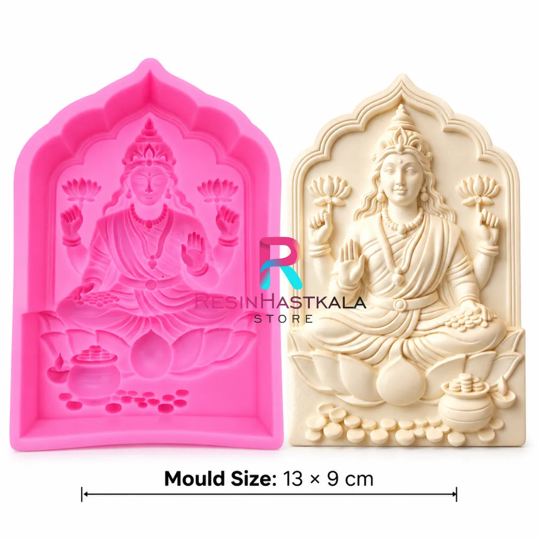 Laxmiji Mould – 19 × 9 cm | 1.5 Inch Depth | Resin & Concrete Art