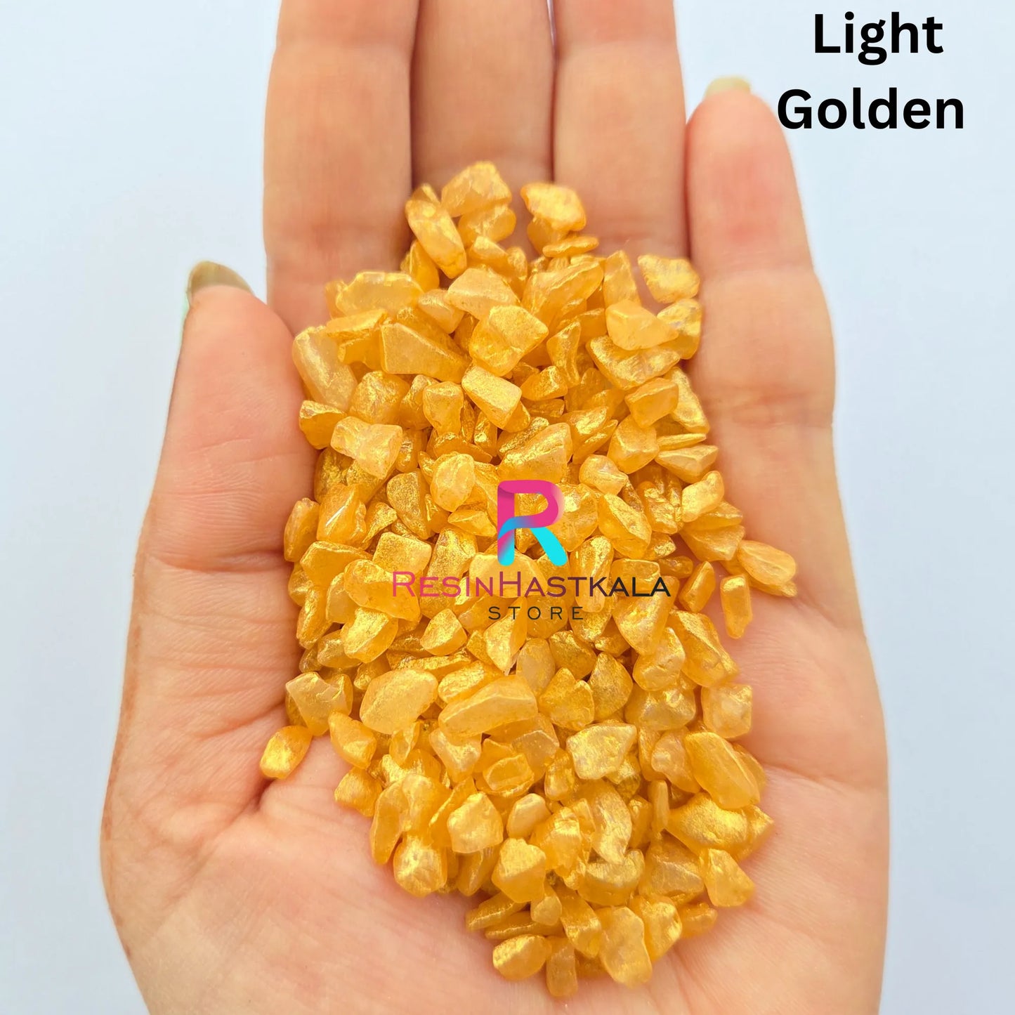 Light Golden Dyed Crystal Stone (4โ6 MM)