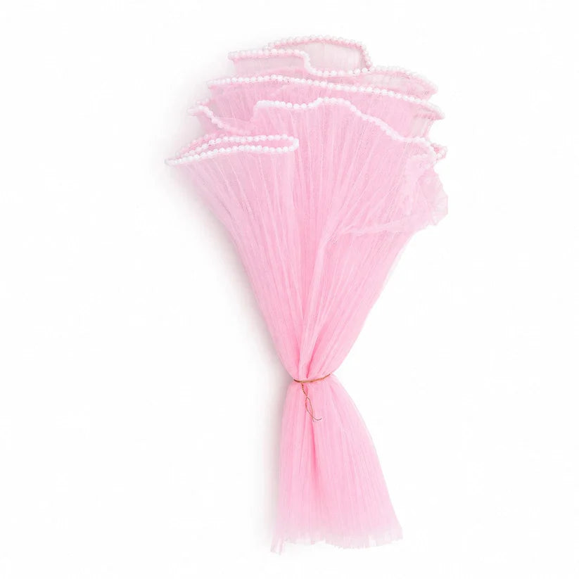 Light Pink Bouquet Wrapping Net (2.25 Yards/Pack) for Flower Bouquets, Pipe Cleaner Flowers & Gift Wrapping