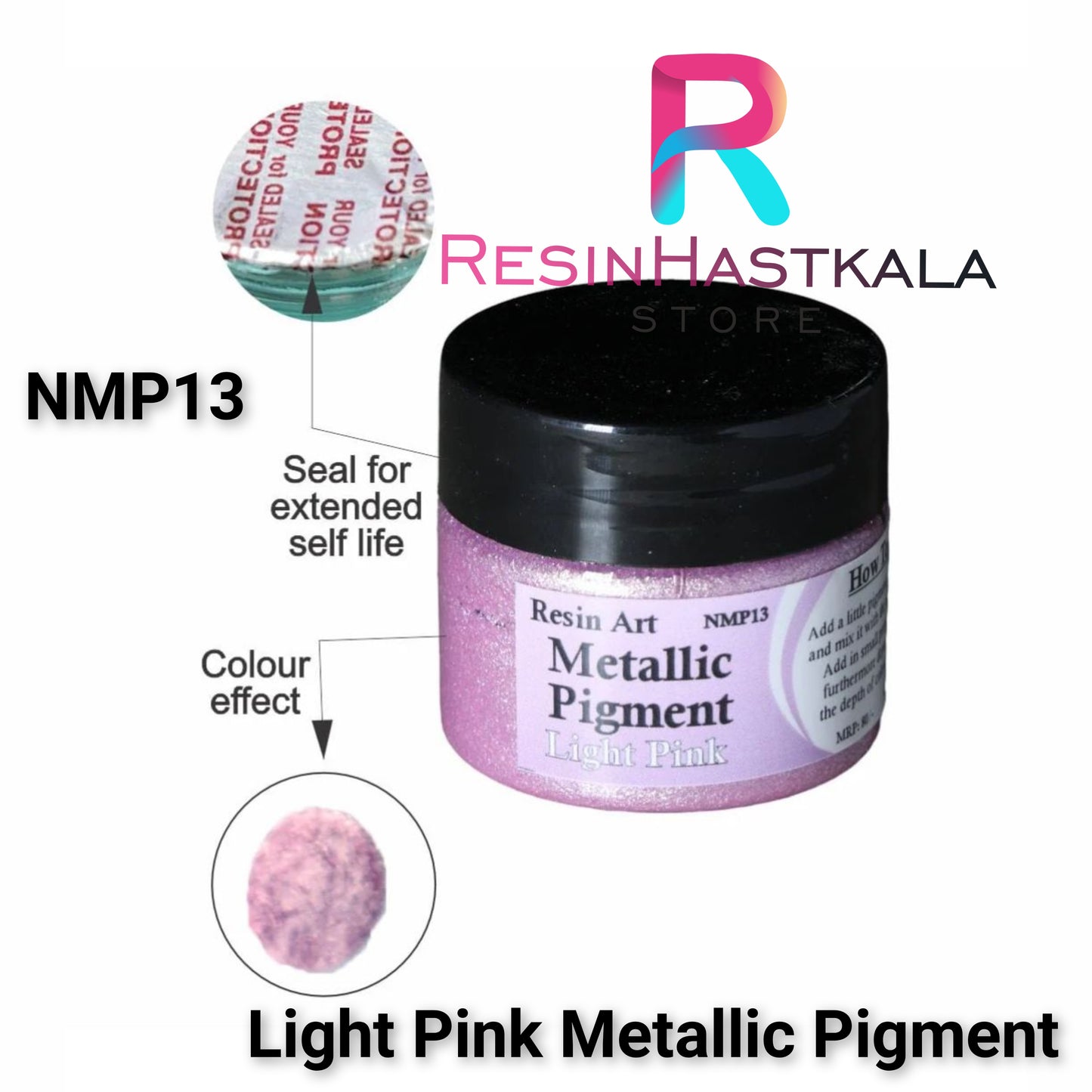 Light Pink Metallic Pigment (20 Gram)