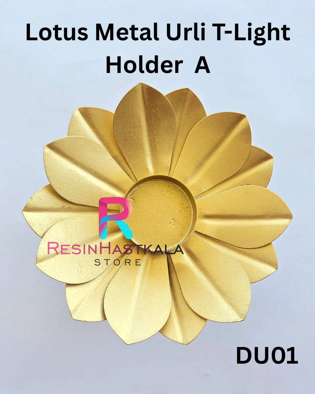 Lotus Metal Urli T-Light Holder A (5 Inch)