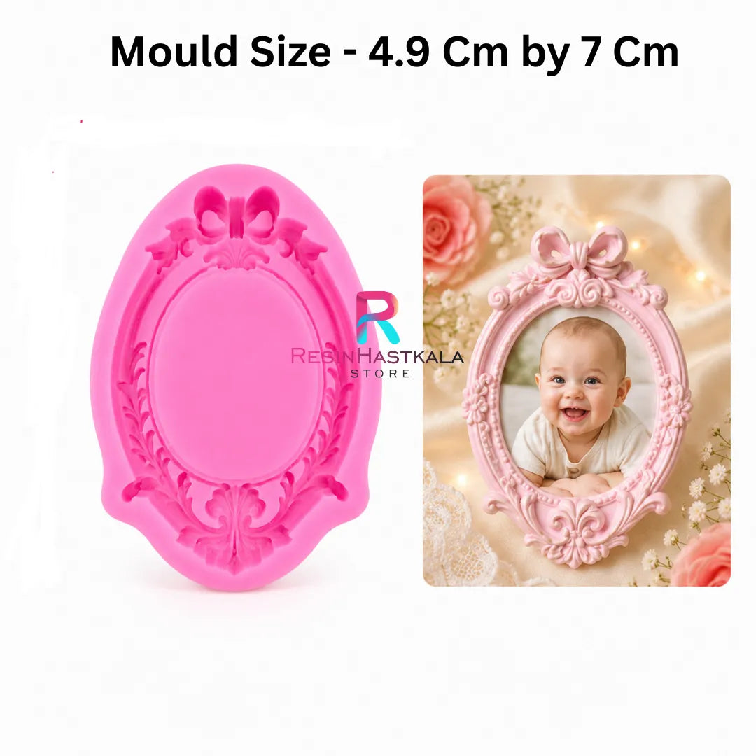 Mini Design Oval Frame Mould for Resin Art, Casting & DIY Kit