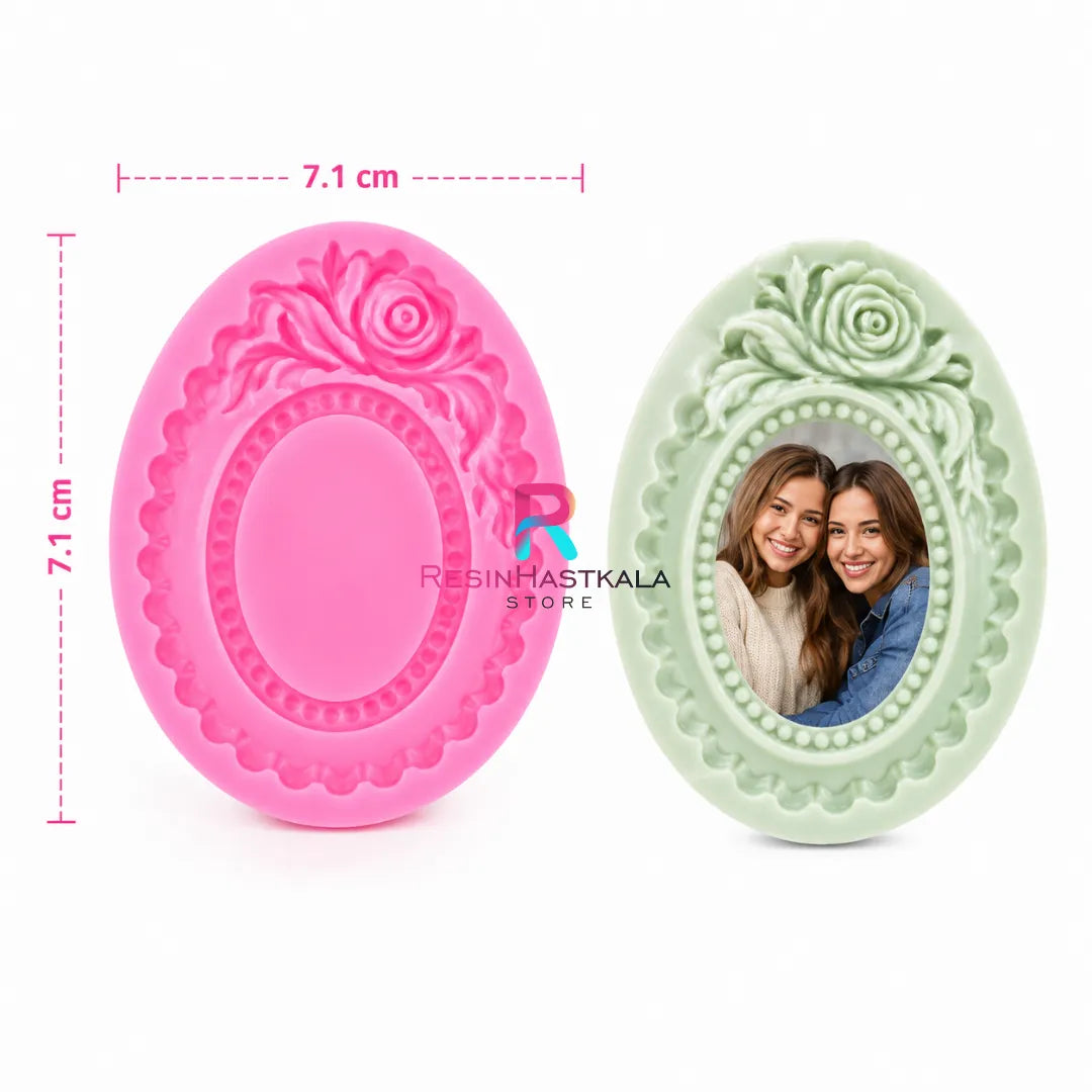 Mini Oval Frame Mould for Resin Art, Casting & DIY Kit