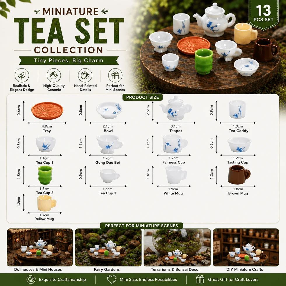 Miniature Tea Set – Set of 13 Pcs