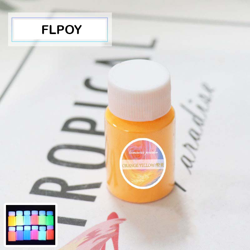 Orange Yellow Glow In Dark Mica Powder (20 Gram)