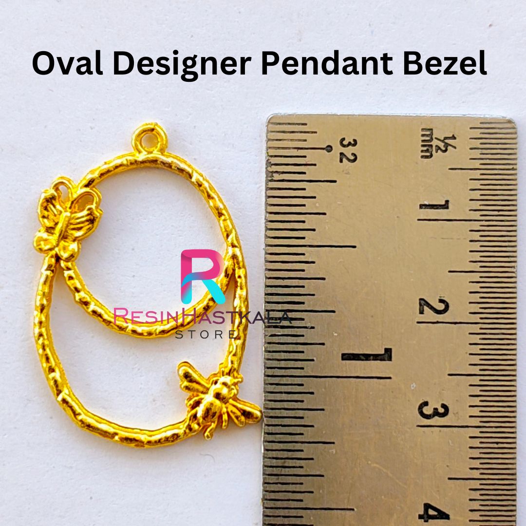 Oval Designer Pendant Bezel (5 Piece)
