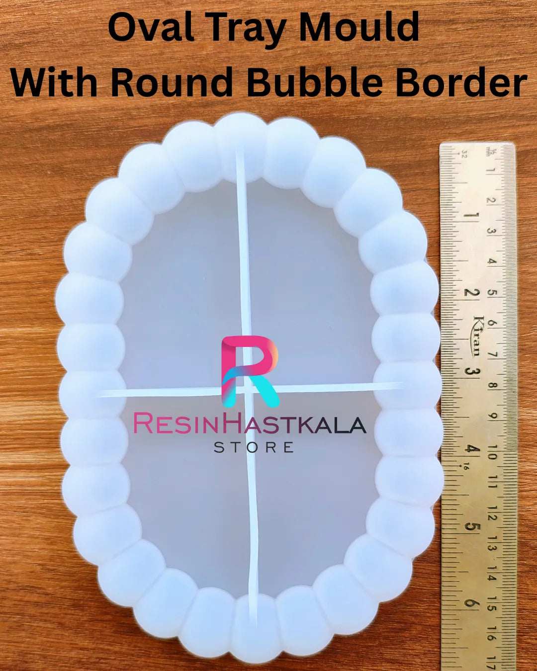 Oval Tray Mould With Round Bubble Border