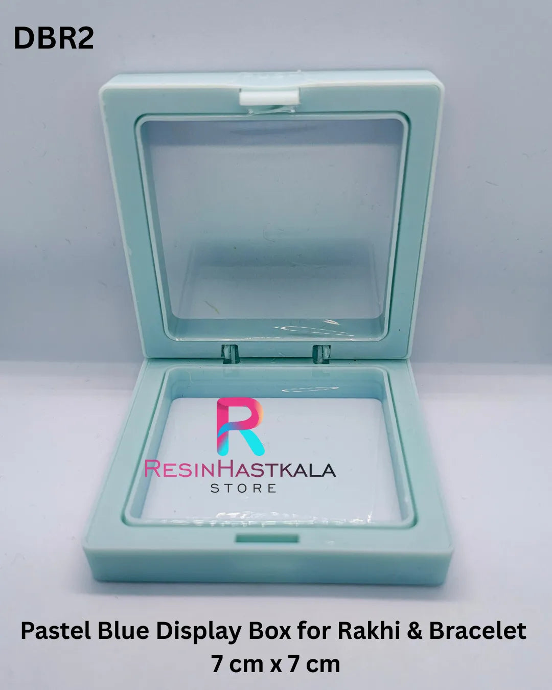 Pastel Blue Display Box for Rakhi & Bracelet & Jewellery (7 cm x 7 cm)