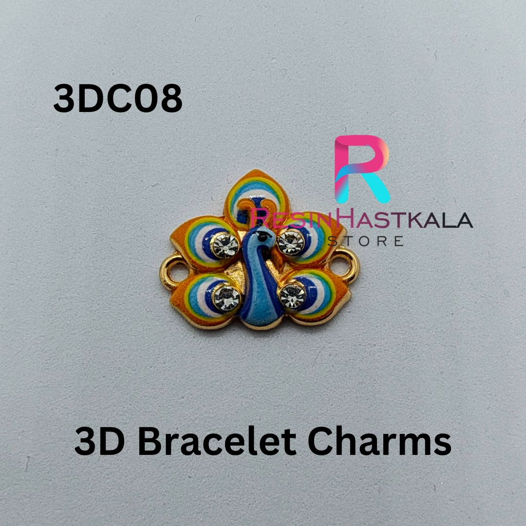 Peacock 3D Bracelet Charms (3DC08)