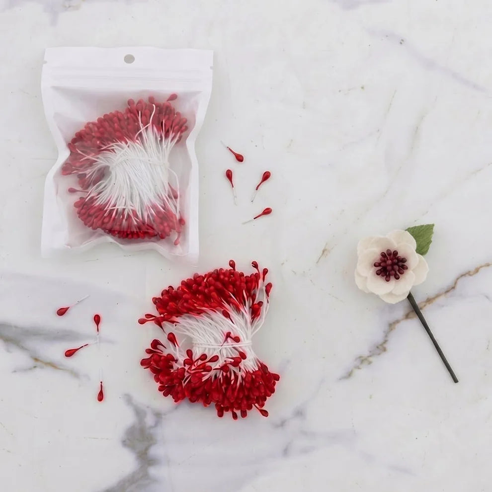Pearl Red IMP Pollen for Artificial Flowers & Pipe Cleaner Flowers