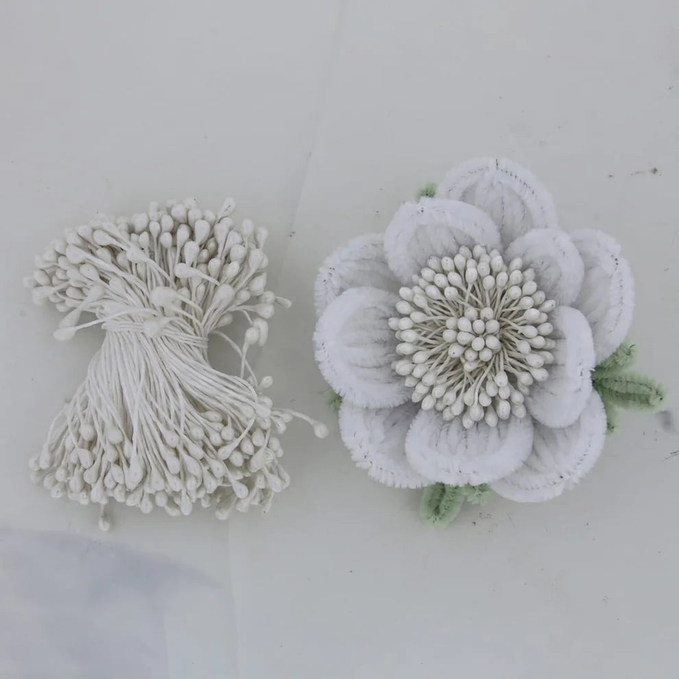 Pearl White IMP Pollen for Artificial Flowers & Pipe Cleaner Flowers