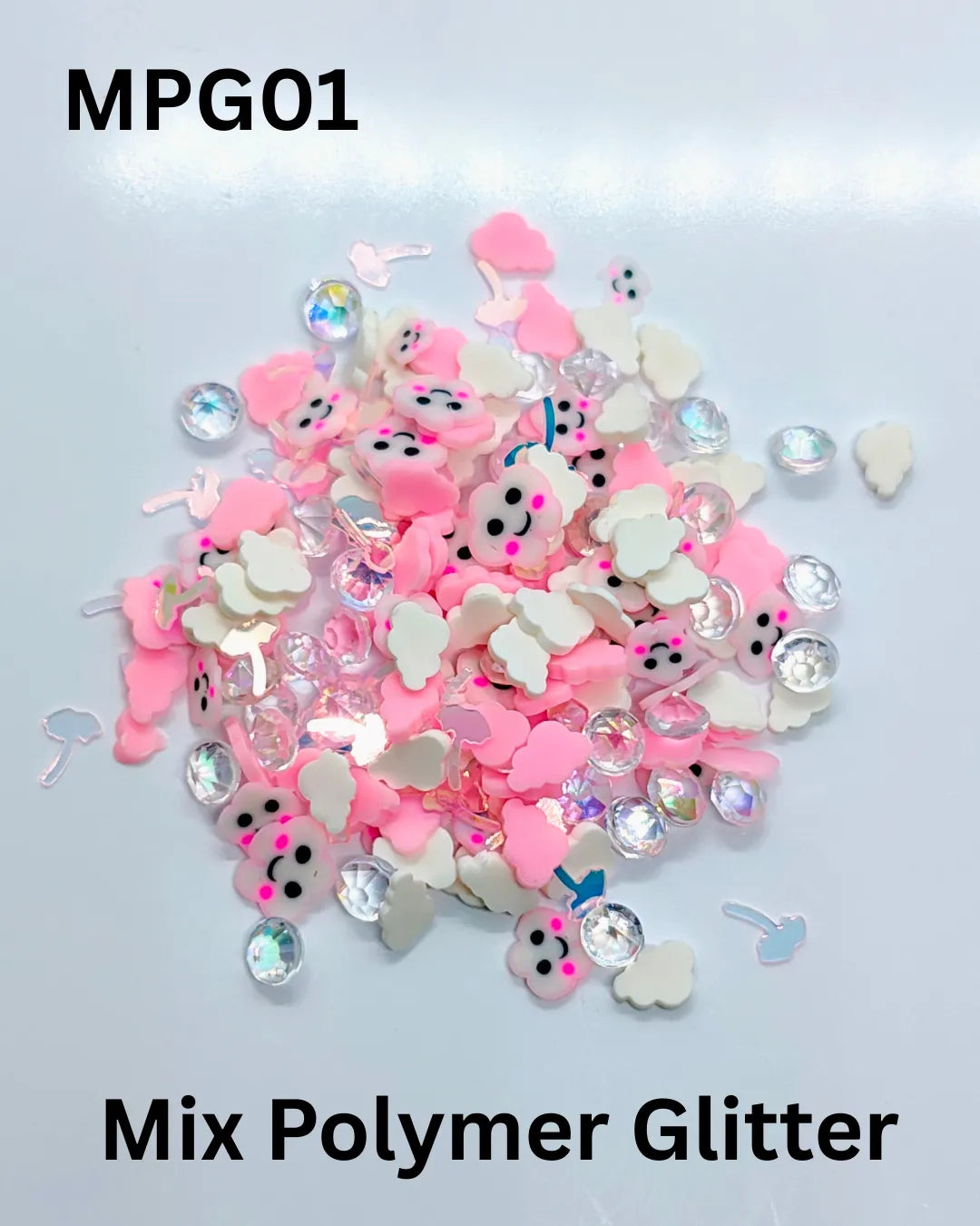 Pink Mix Polymer Glitter (10 Gram) (MPG01)