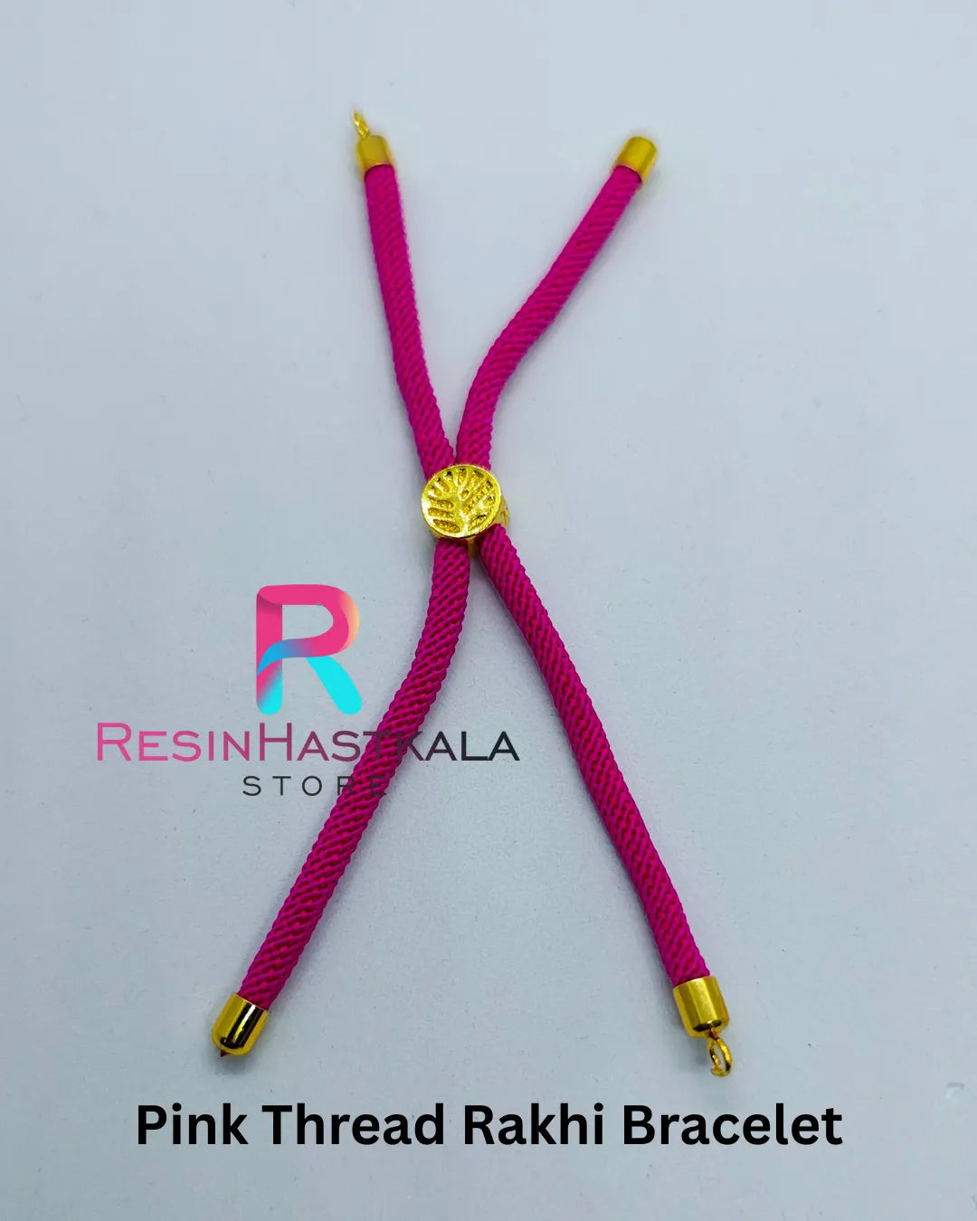 Pink Thread Rakhi Bracelet