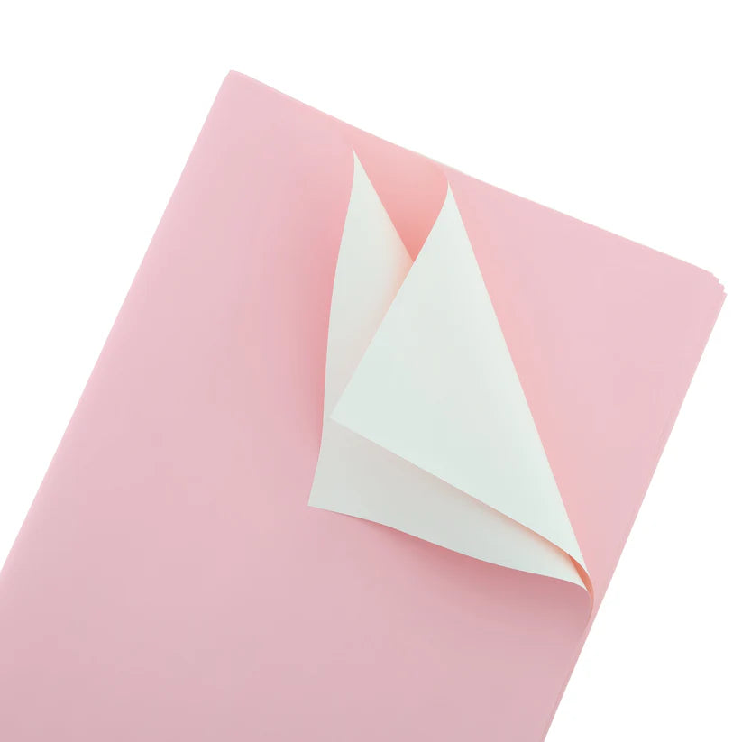 Pink with Ivory Two Sided Color Wrapping Bouquet paper