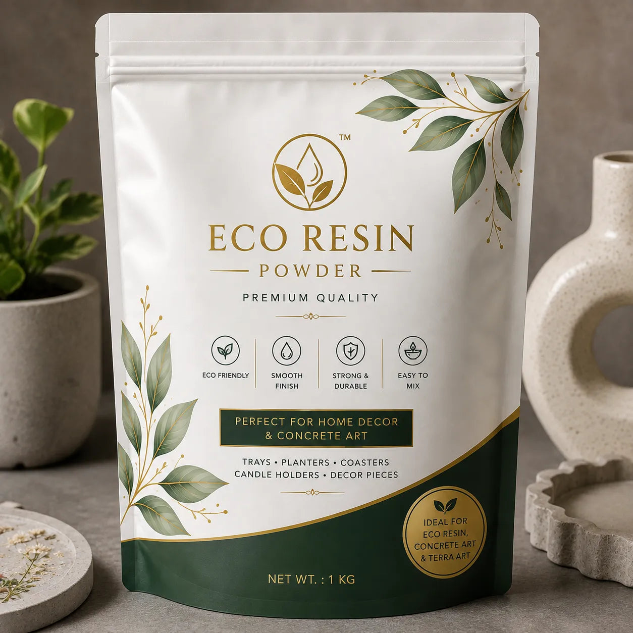 Premium Eco Resin Powder for Concrete Art & Terra Art (1 KG)