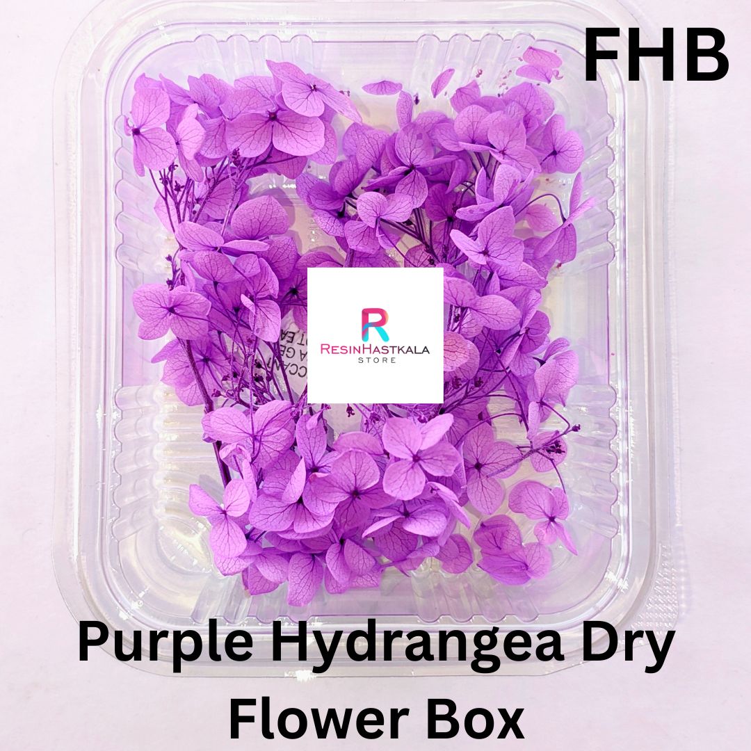 Purple Hydrangea Dry Flower Box