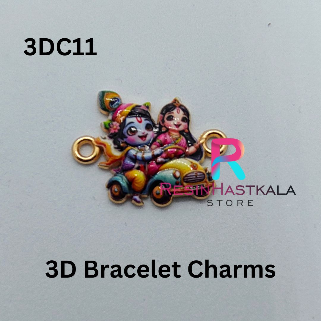 Radha And Krishna 3D Bracelet Charms (3DC11)