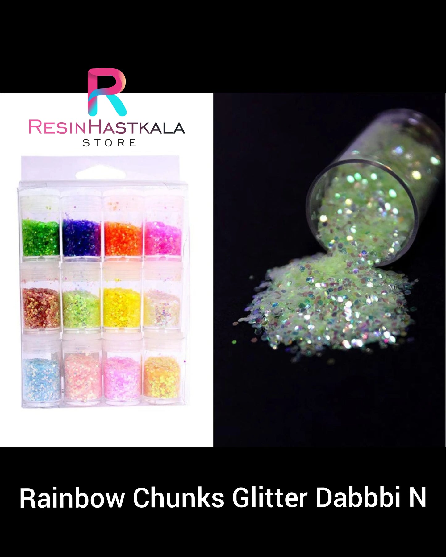 Rainbow Chunks Glitter Dabbi N
