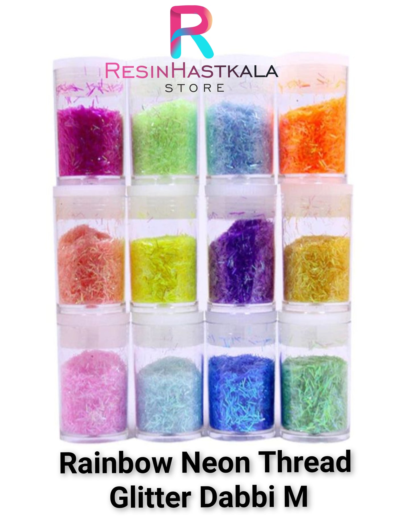 Rainbow Neon Glitter Powder Dabbi M