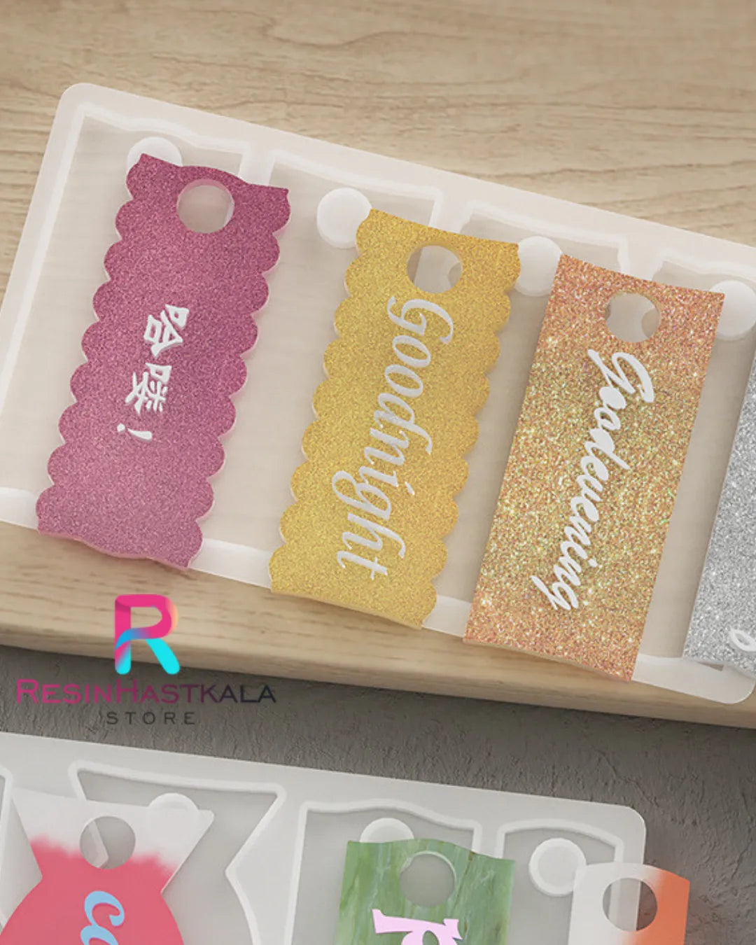 Rectangle Name Keychain Tag Mould
