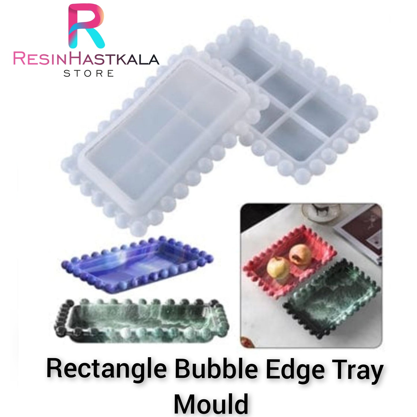 Rectangle Bubble Edge Tray Mould