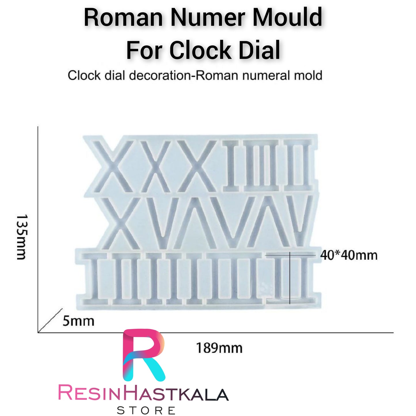 Roman Number Mould For Clock Dial
