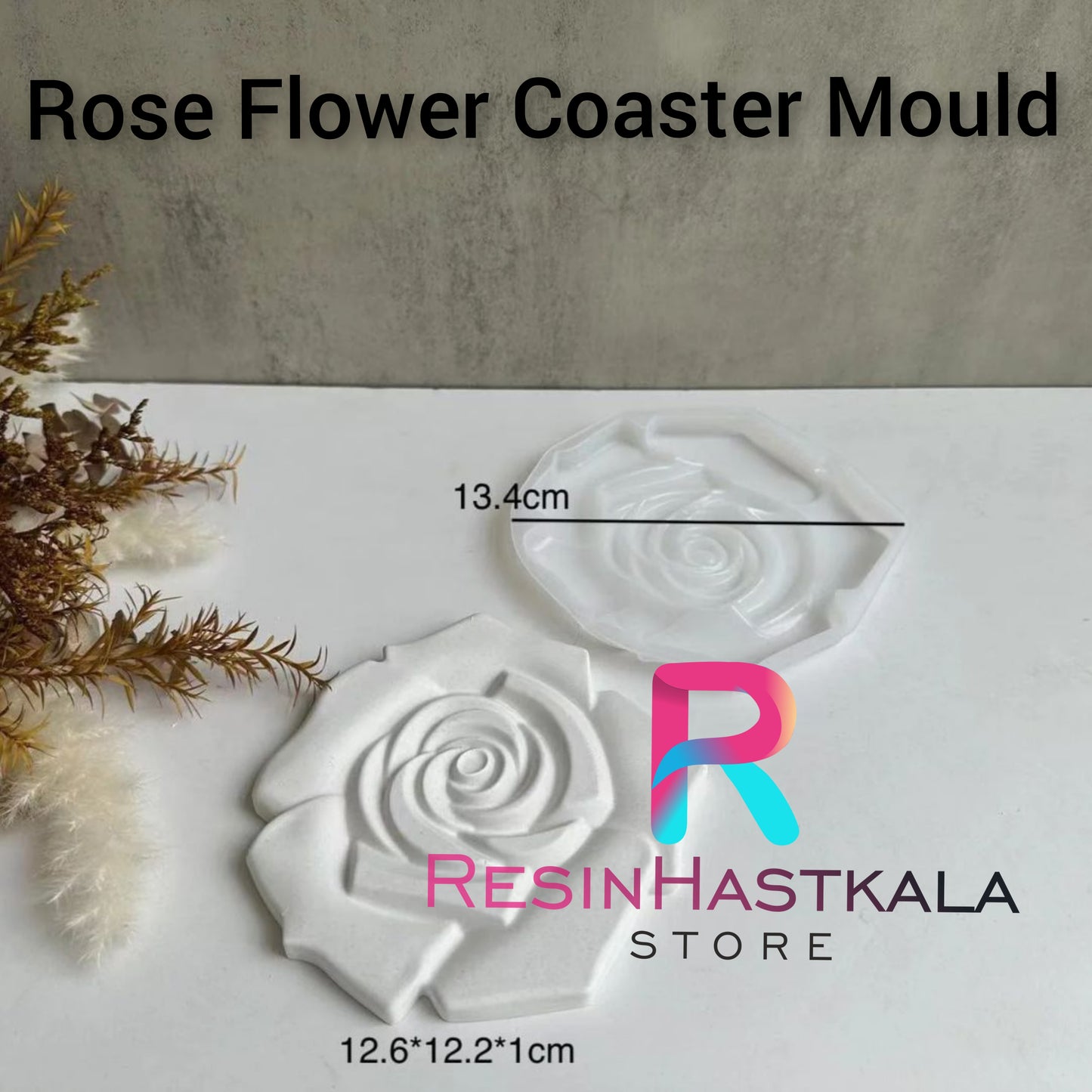 Rose Flower Coaster Mould